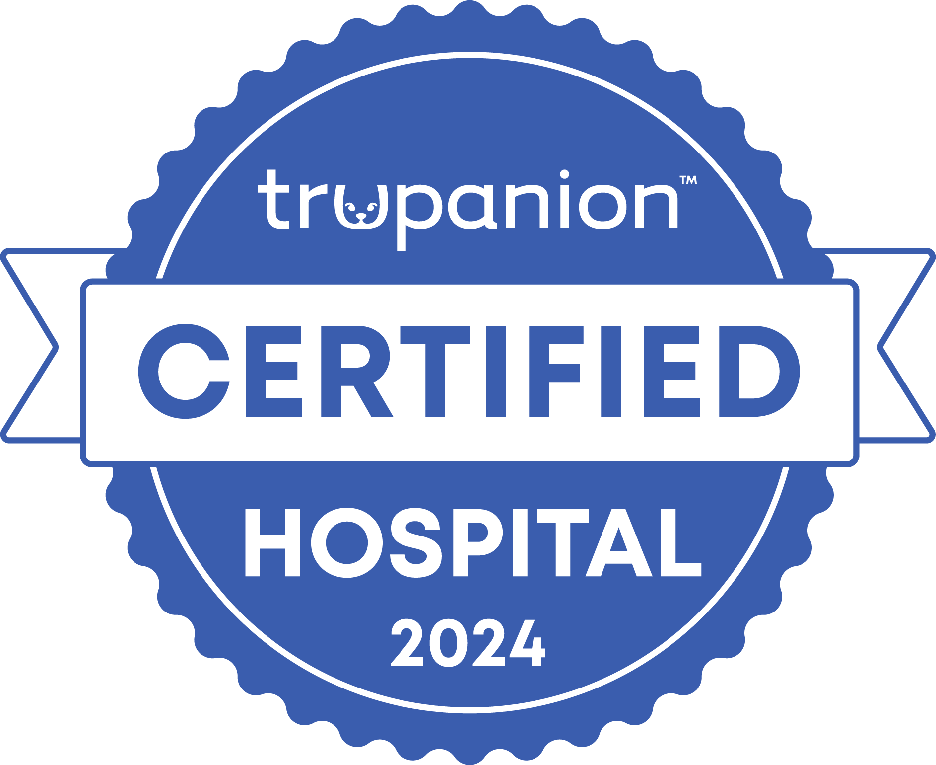 Trupanion Certified Hospital Badge in blue