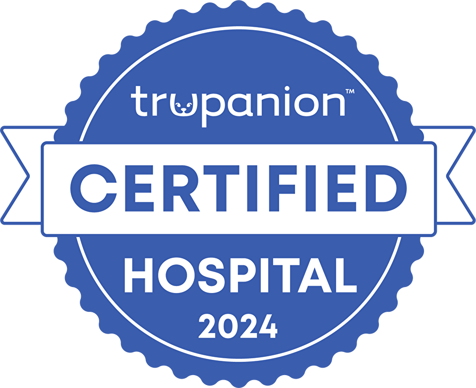 Trupanion Certified Hospital Badge in blue