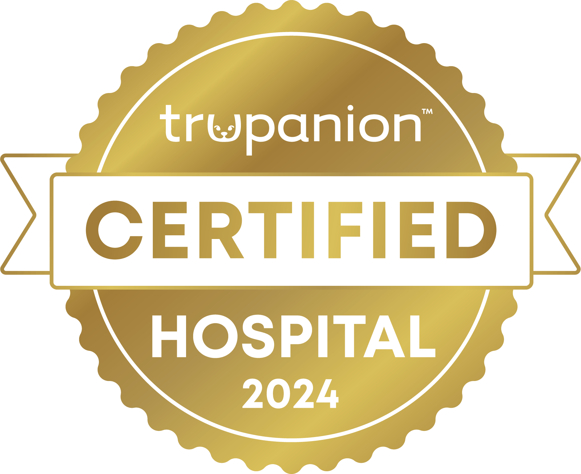 Trupanion Certified Hospital Badge in gold