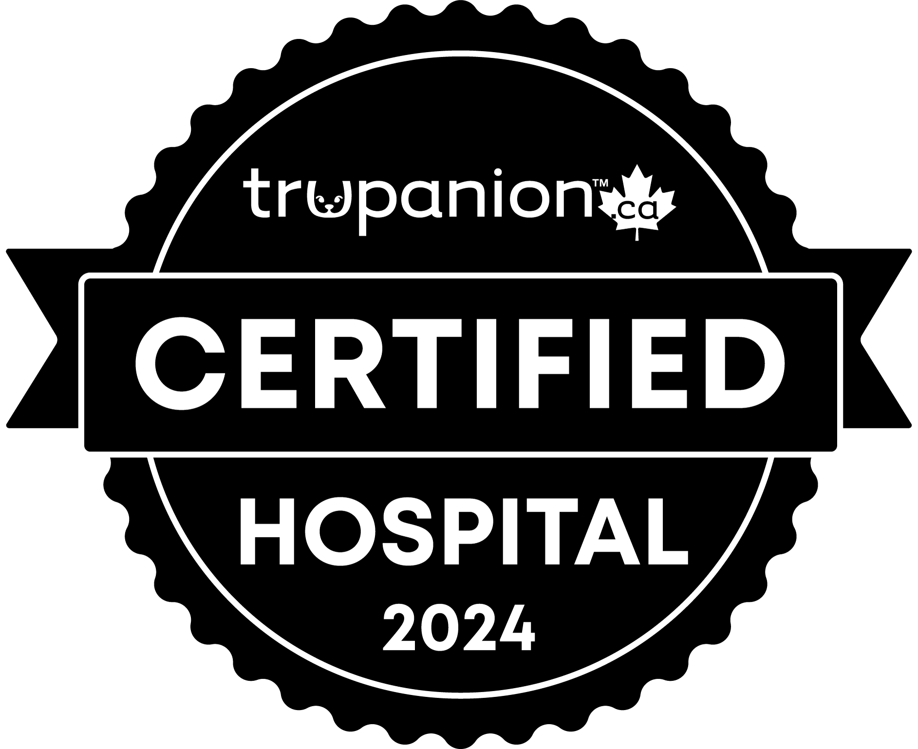 Trupanion Certified Hospital Badge in black