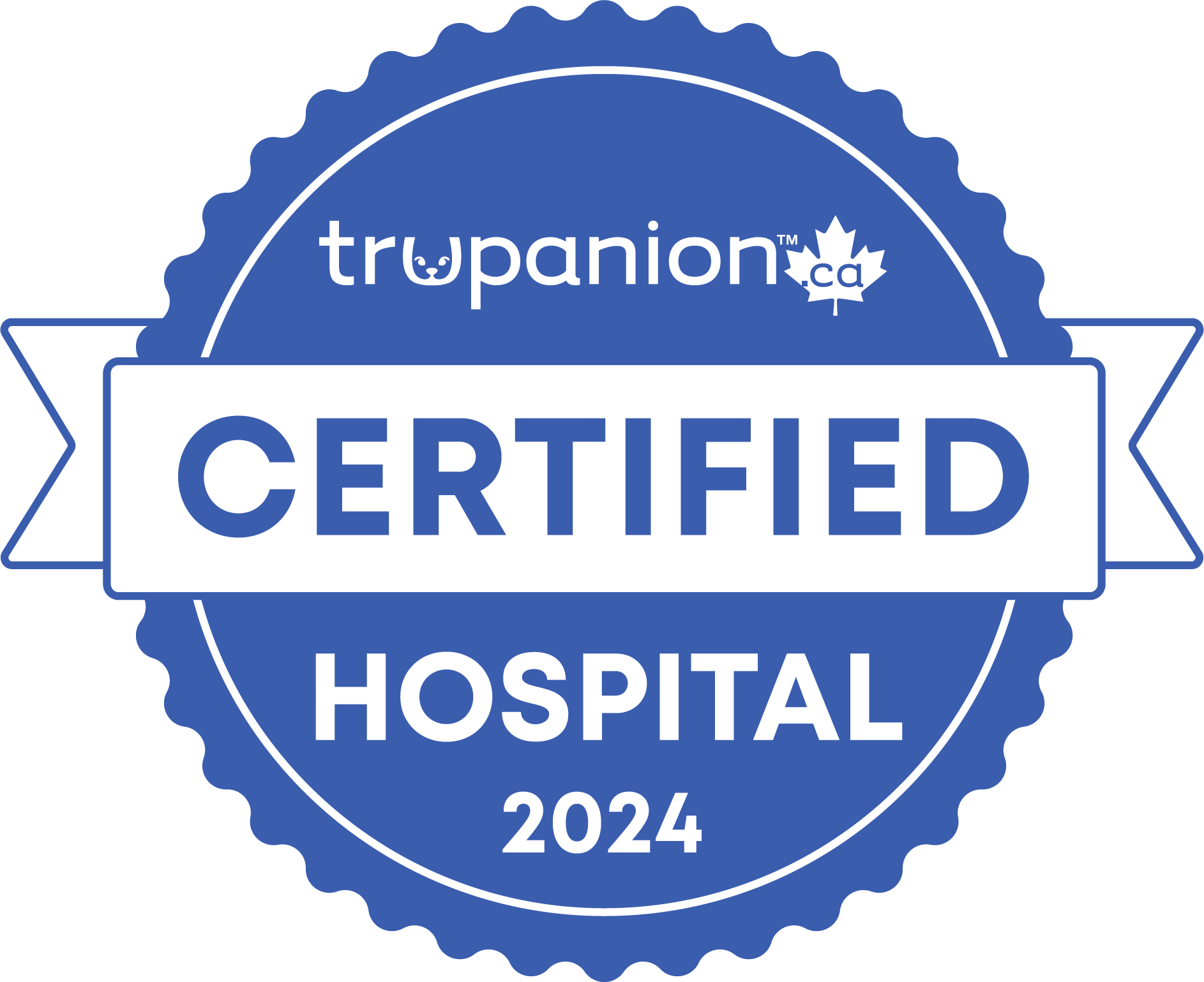 Trupanion Certified Hospital Badge in blue
