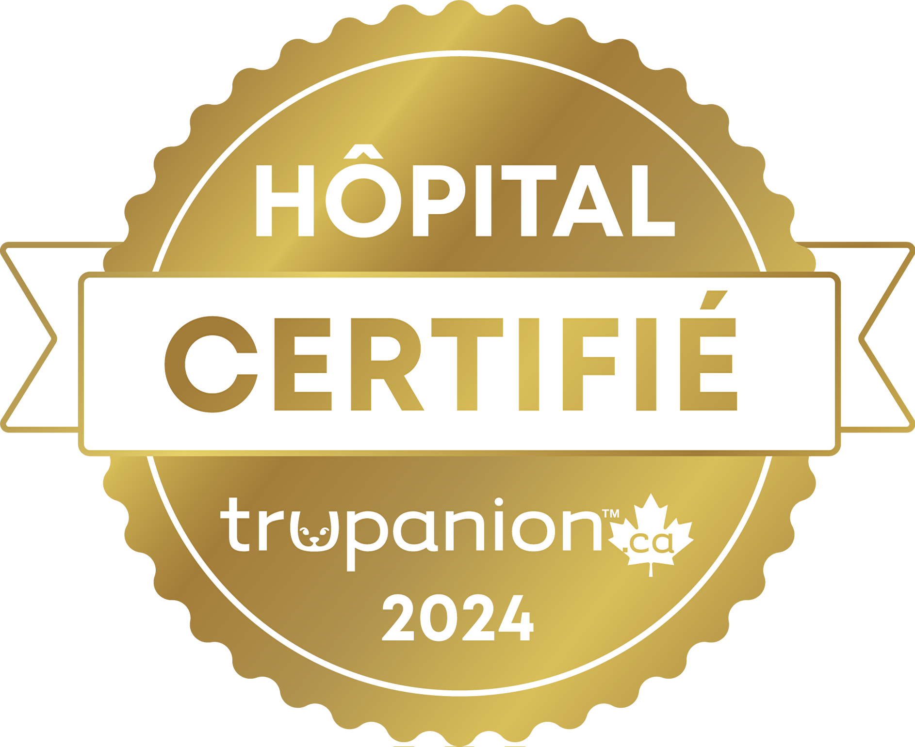 Trupanion Certified Hospital Badge in gold